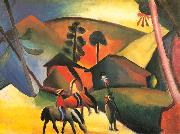 August Macke Indianer auf Pferden oil painting reproduction